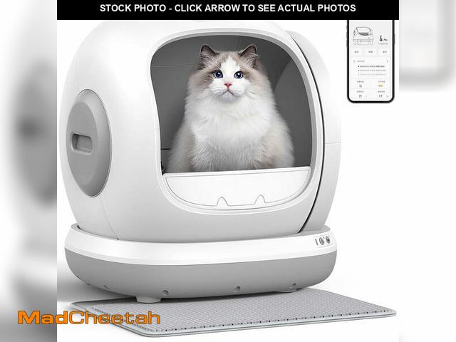 Lot 74-13766313 - Osoeri 75L Smart Automatic Self-Cleaning Cat Litter Box, APP Control/Integrated Safety Protection,Gr...