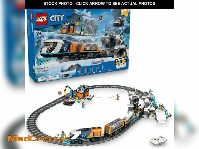 Lot 74-13302974 - LEGO City Explorers' Arctic Polar Express Train Set - Building &amp; Learning Toys for Kids - Remote...