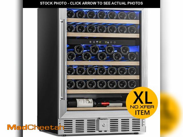 Lot 74-12681409 - *SCRATCHED* Antarctic Star 24 Inch Wine Fridge, 52 Bottle Wine Cooler Refrigerator. 39-64ÃÂ°F Dual ...