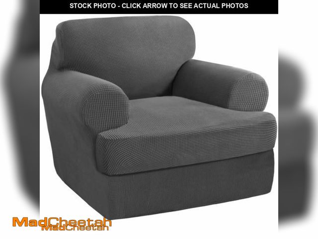 Lot 74-11507523 - PrinceDeco 2 Pieces Armchair Slipcover Stretch Couch Covers for T Cushion Chair Slipcovers Soft Armc...