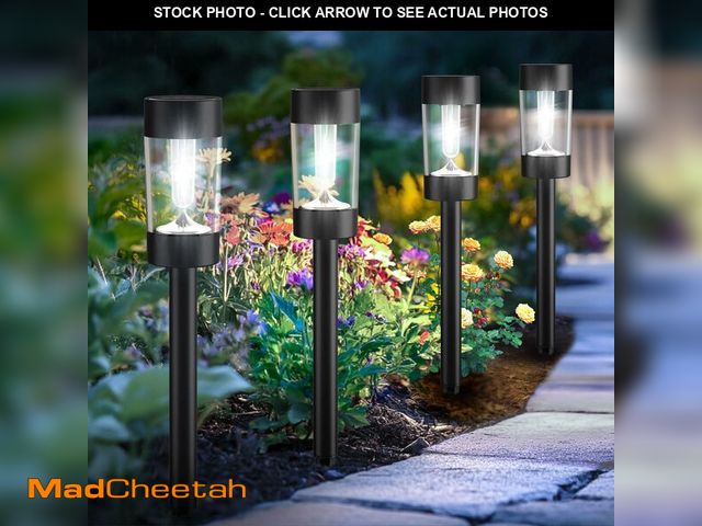 Lot 74-14266908 - Eyrosa Solar Lights Outdoor, 12 Pack Waterproof Solar Landscape Lighting for Pathway Garden Yard Pat...