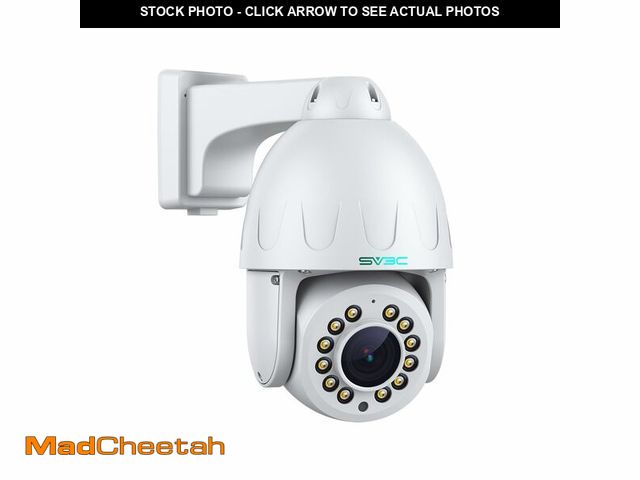 Lot 74-14385585 - SV3C 15X Optical Zoom POE PTZ Security Camera Outdoor, POE IP Cam with 5MP Auto Tracking, Floodlight...
