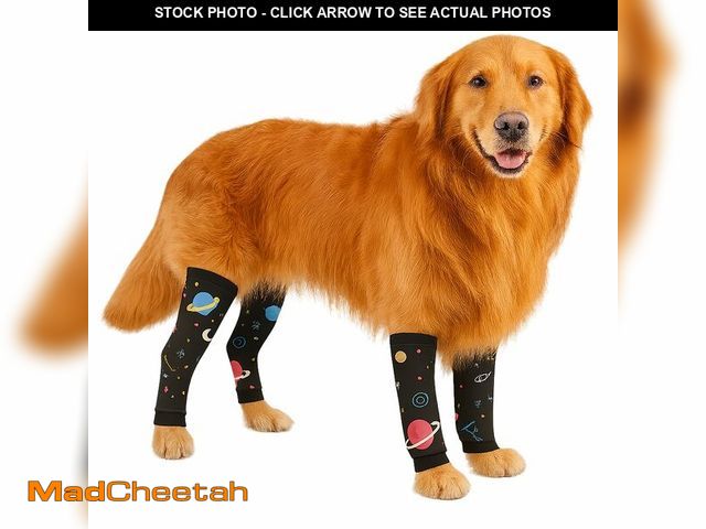 Lot 74-12440867 - Petwarm Dog Recovery Leg Sleeves 4pcs Set Galaxy Print Ã¢â¬â Soft Elastic Anti-Bite Leg Covers fo...