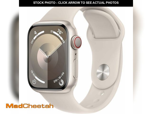 Lot 74-12550662 - Apple Watch Series 9 [GPS 41mm] Starlight Aluminum Case with Starlight Sport Band M/L (Renewed Premi...