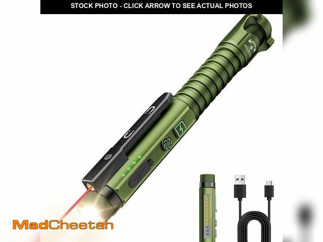 Lot 74-14063248 - PASIION EDC Flashlight Rechargeable,800 Lumen Small Flashlight with Magnetic Clip &amp; Base, 11 Mod...