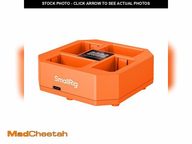 Lot 74-14272390 - SmallRig NP-FZ100 4-Slot Charger for Sony Battery, PD 60W Fast Charge Battery Charger with LED Statu...