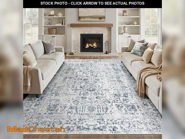 Lot 74-12636492 - BERTHMEER 9'x12' Vintage Area Rugs Washable Rugs for Living Room Farmhouse Dining Room Office Throw ...