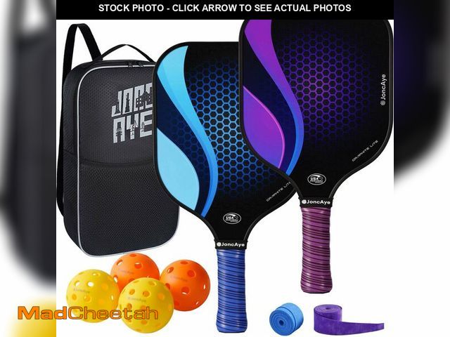 Lot 74-12457800 - Pickleball-Paddles-Set of 4 or 2 Rackets by JoncAye, USAPA Approved Pickle-Ball Equipment with Balls...