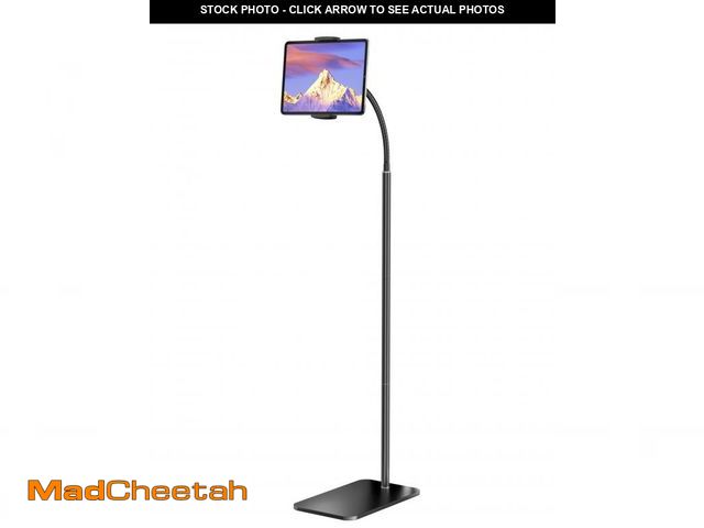 Lot 74-12438420 - LanPavilion iPad Stand, Adjustable Tablet Floor Stand Metal Tablet Holder with Flexible Gooseneck, C...