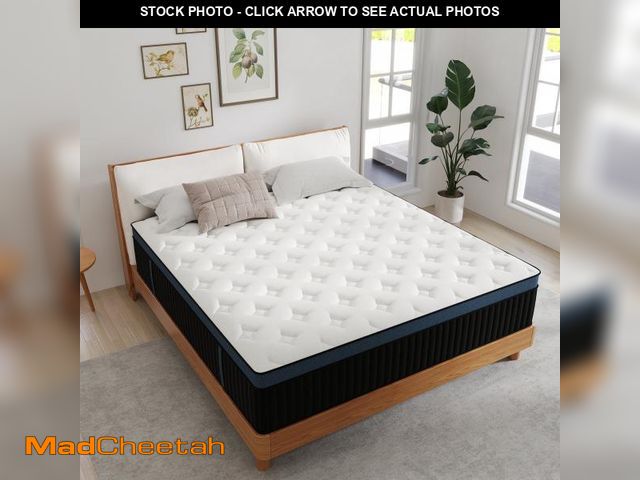 Lot 74-12208233 - Kviwasha King Mattress 14 inch Memory Foam and Spring Hybrid Mattress in a Box Pressure Relief, Brea...