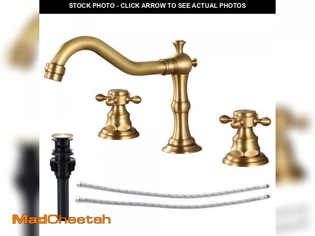 Lot 74-12364918 - AKLFGN 8 in. Widespread Bathroom Faucet 3 Hole Waterfall Bathroom Sink Faucet with Pop-Up Drain in A...