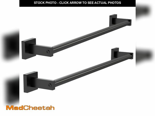Lot 74-13627845 - MKO Towel Bar for Bathroom, 24" Hand Towel Holder Rod with Metal, Black Towel Racks for Bathroom Han...
