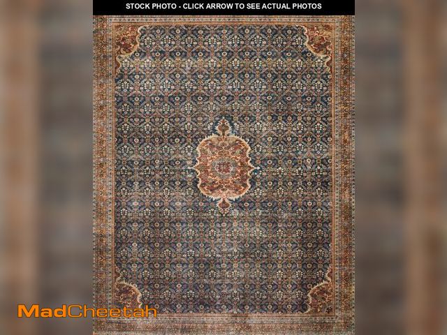 Lot 74-12137087 - Loloi Layla Collection LAY-09 Cobalt Blue/Spice 2'-3" x 3'-9" .13" Thick Accent Rug, Soft, Durable, ...