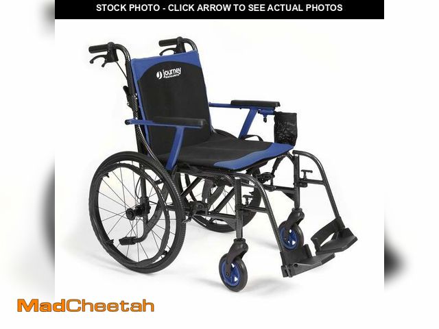 Lot 74-14351695 - LumiJourney 18'' Lightweight Steel K2 Manual Wheelchair with Desk Armrest &amp; Elevating Leg Rests,...