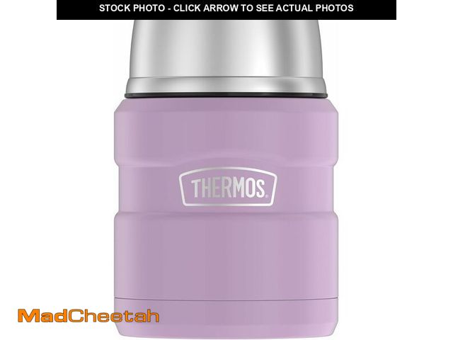 Lot 74-12633387 - THERMOS Stainless King Vacuum-Insulated Food Jar with Spoon, 16 Ounce, Matte Lavender - UNUSED