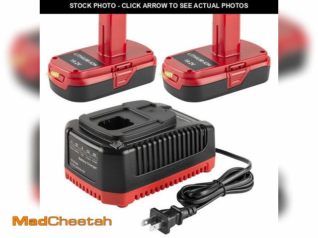 Lot 74-14205299 - 2Pack 19.2V 4.0Ah Replacement Battery and Charger Kit for Craftsman 19.2V Lithium Battery C3 XCP 130...