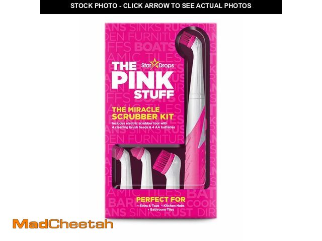 Lot 74-12717816 - The Pink Stuff - Stardrops - The Miracle Scrubber Kit - 4 Cleaning Brush Heads - USED