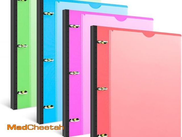Lot 74-12327646 - INFUN 1 Inch Telescoping 3 Ring Binder - 4PCS, Flexible Round Binder with Customizable Front Cover a...