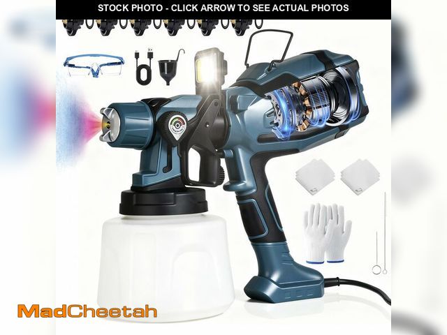 Lot 74-14212203 - Paint Sprayer for House Painting, 1250W Spray Paint Gun 6 Nozzle 3 Patterns 1400ML Detachable Contai...