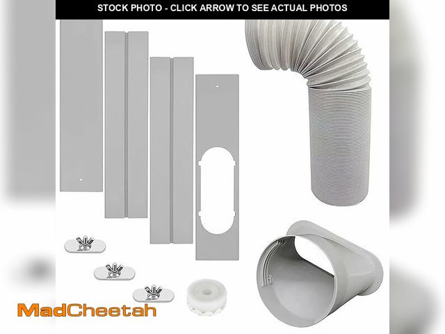 Lot 74-14059913 - GOZFLVT Portable AC Window Vent Kit with 5inch Hose 6pcs Window Seal Kit for Portable Air Conditione...
