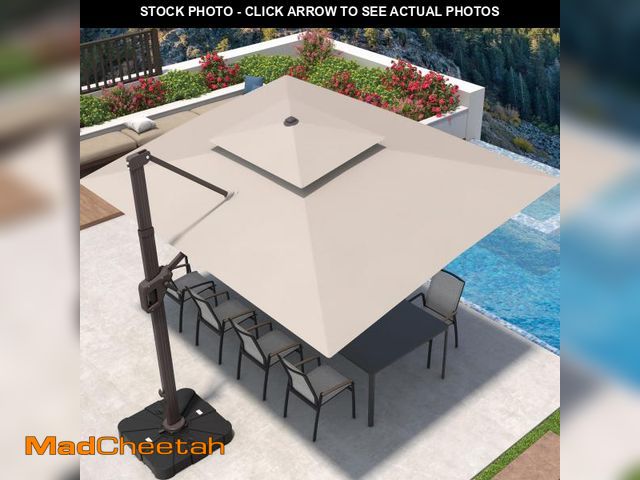 Lot 74-12153319 - Deconk 9' X 12' Cantilever Patio Umbrella 360ÃÂ°Rotation Rectangular Outdoor Large Offset Umbrellas...