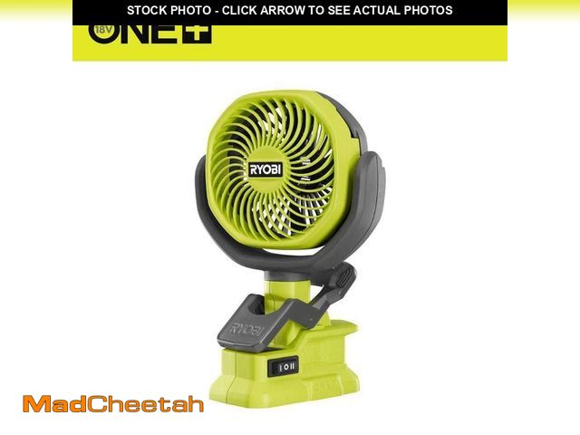 Lot 74-14610372 - RYOBI ONE+ 18V Cordless 4 in. Clamp Fan (Tool Only) PCF02B - UNUSED