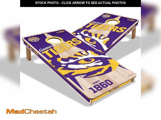 Lot 74-14306008 - YouTheFan NCAA LSU Tigers 2' x 4' Professional Wood Cornhole Game - USED