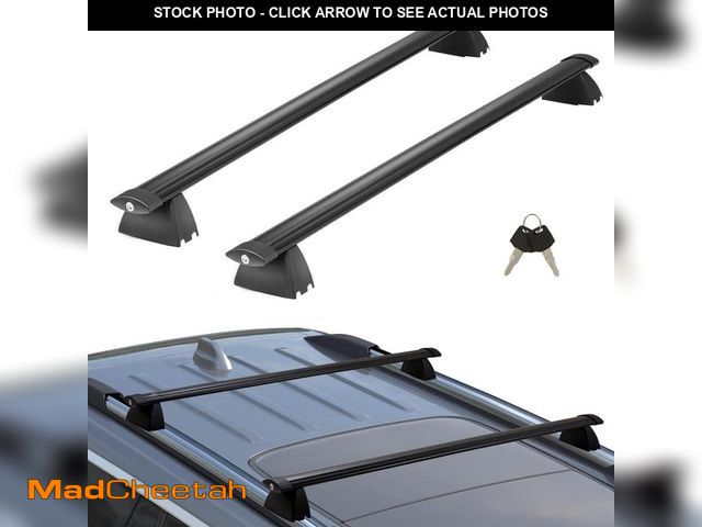 Lot 74-13821235 - (MISSING KEYS) SKYSHALO Roof Rack Cross Bars 200 lbs. Load Capacity Rack Compatible with 2011-2021 J...
