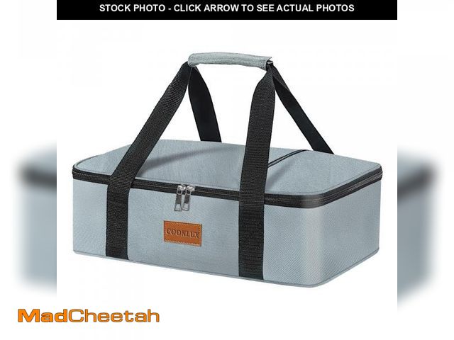 Lot 74-12434622 - Cooklux Insulated Casserole Carrier - Single Layer Design, Food Warmer Bag for Hot&amp;Cold Food Tra...