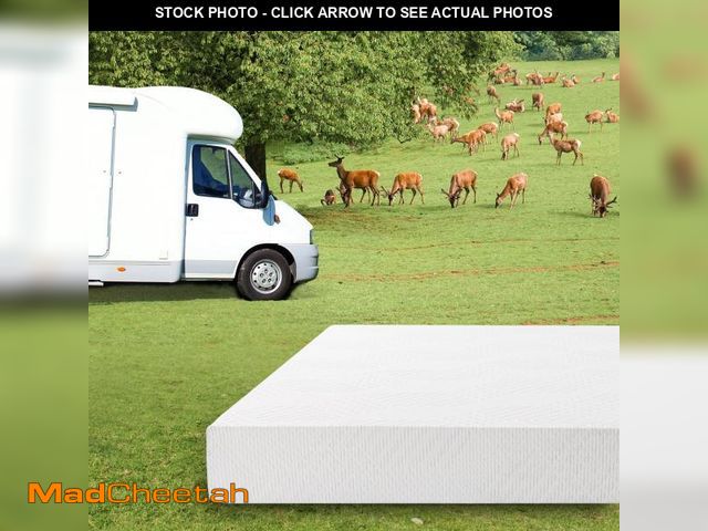 Lot 74-12164762 - EGO White 10 Inch Short King Memory Foam RV Mattress, Cooling Gel Green Tea Mattress for RVs, Camper...
