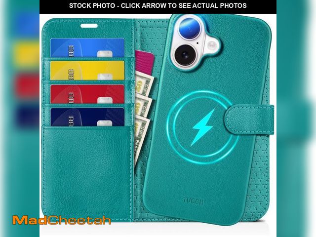 Lot 74-12314383 - TUCCH Case Wallet for iPhone 16, [Detachable] [2 in 1] Stand RFID Blocking 4 Card Slots Wireless Cha...
