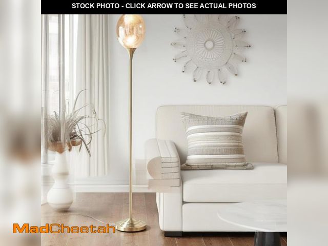 Lot 74-12399222 - NicBex Floor Lamp,Modern Home Decor Floor Lamp with Mercury Glass Bowl Shade and Foot Switch,Standin...