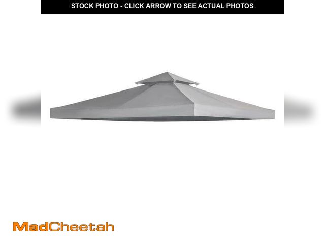 Lot 74-14322245 - Outsunny 10 ft. x 10 ft. Square 2-Tier Gazebo Canopy Replacement Top Cover Outdoor Garden Sun Shade ...