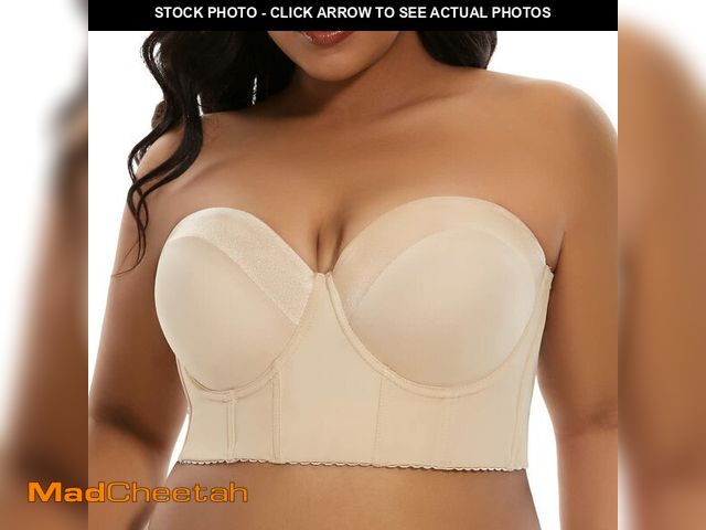 Lot 74-14052591 - SEA BBOT Strapless Bra for Women Longline Seamless Underwire Full Coverage Shapewear Bras Light Beig...