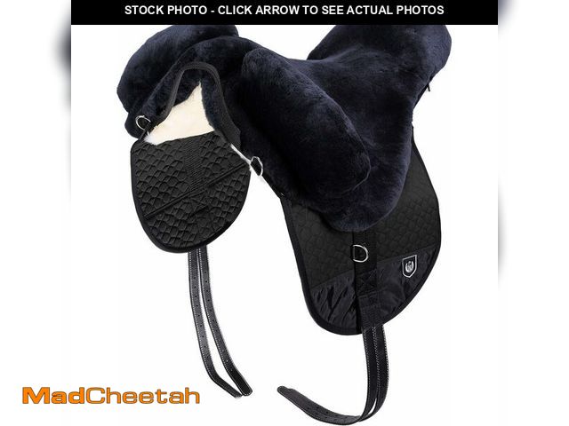 Lot 74-13710826 - Werner Christ Horse Bareback Pad Premium Plus, Made of Real Sheepskin in Charcoal Size Full - USED