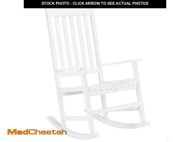 Lot 74-12672773 - Karl home White Wood Outdoor Rocking Chair - UNUSED