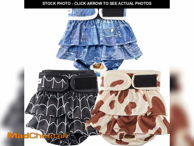 Lot 74-12716563 - Reusable Dog Diapers Female Washable, Premium Doggie Diaper for Dogs, Pack of 3, Highly Absorbent Ex...