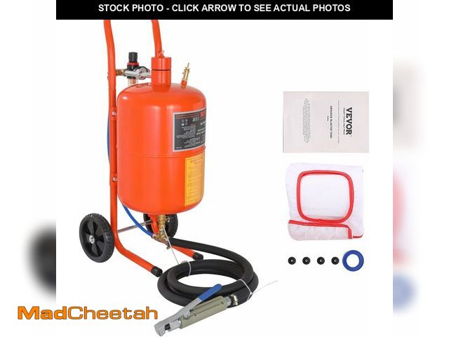 Lot 74-13382621 - VEVOR 5 Gallon Sand Blaster, 60-110 PSI High Pressure Sandblaster, Portable Abrasive Blasting Tank, ...