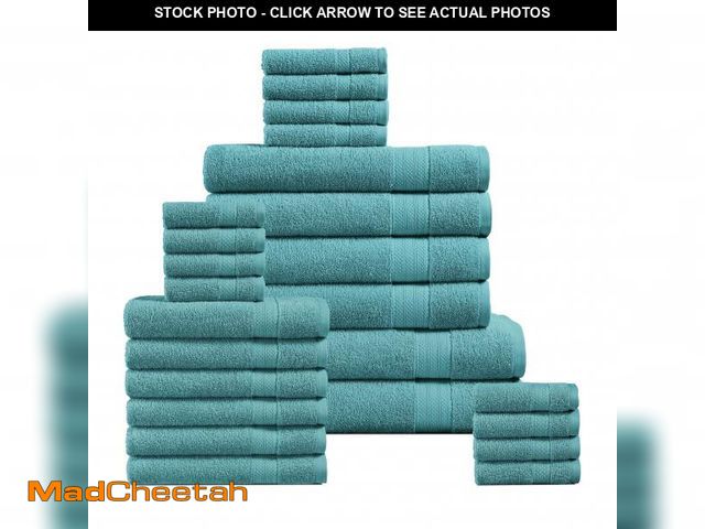 Lot 74-12158651 - Casa Platino 24 Piece Bathroom Towels Set â 2 Bath Sheets, 2 Towels, 2 Gym Towels, 6 Hand Towels, ...