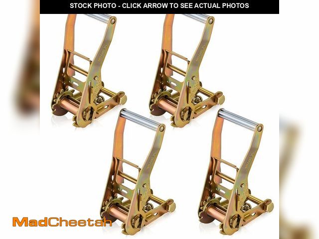 Lot 74-14207625 - CraftyDream 4 Pcs 2" Replacement Handle Ratchets Strap Tie Down Buckle Standard Ratchet Wide Aluminu...