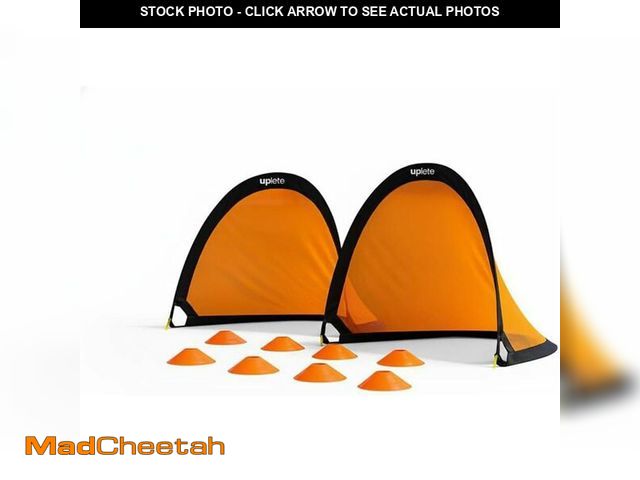 Lot 74-14304554 - 4ft Pop-Up Portable Soccer Goals - Set of 2 Training Goals for Kids &amp; Adults with Carrying Case,...