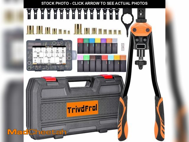 Lot 74-14303194 - Trivd Frol 16" Rivet Nut Tool, Nutsert Rivet Nut Tool Kit with 15 Metric and SAE Mandrels, 281Pcs Ri...