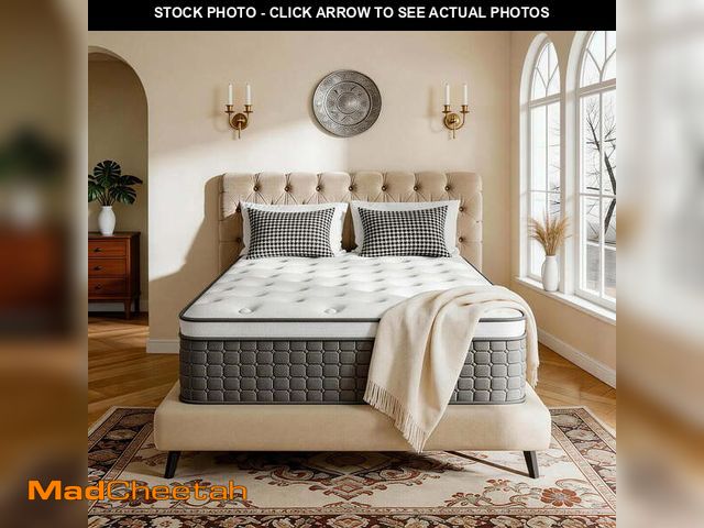 Lot 74-14241831 - Kizreo Firm Queen Mattress [New Version], 14 inch Gel Memory Foam Hybrid Mattress Queen Size Bed in ...