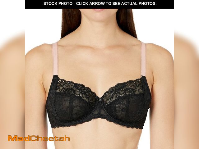 Lot 74-12453596 - Freya Women's Offbeat Underwire Side Support Bra, Black, 34E - USED