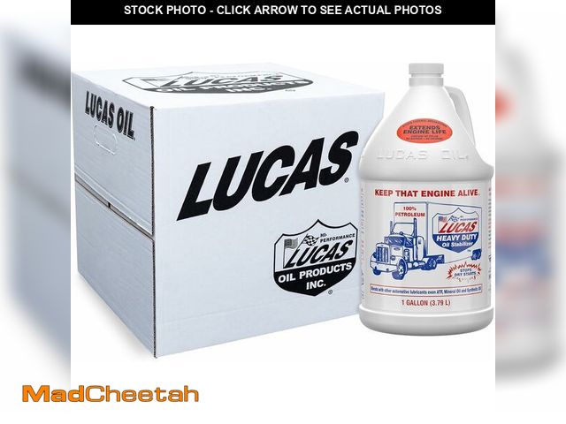 Lot 74-13927273 - Lucas Oil 10002 Heavy Duty Oil Stabilizer - 1 Gallon (Pack of 4) - UNUSED