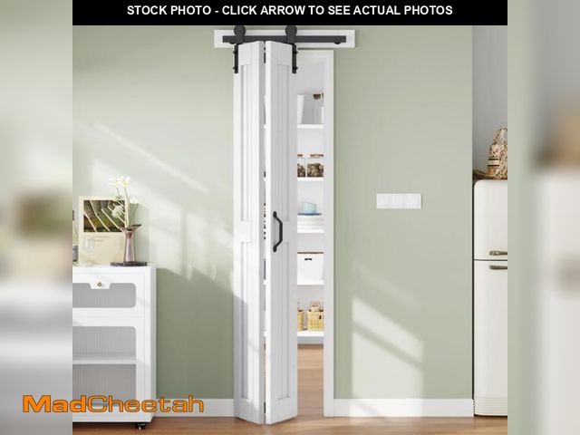 Lot 74-12289411 - Finosen Bifold Barn Door 24 x 84 in (Double 12 inch)Ã¯Â¼ÅBi-fold Sliding Closet Doors with Hardware...