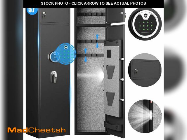 Lot 74-12800353 - (DENTED) Gun Safe, 5-7 Digital Gun Safe with Separate Lock Box, Large Gun Storage with Pistol Bag &a...