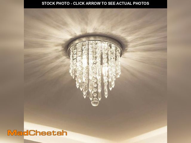 Lot 74-14382475 - lifeholder Mini Chandelier, Crystal Chandelier Lighting, 2 Lights, Flush Mount Ceiling Light, H10.4'...