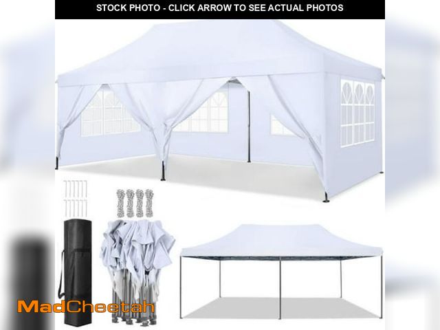 Lot 74-12158101 - GVDV 10  X 20  Pop up Canopy Tent Party Tent Outdoor Event Instant Tent Gazebo(MISSING CARRYING BAG,...