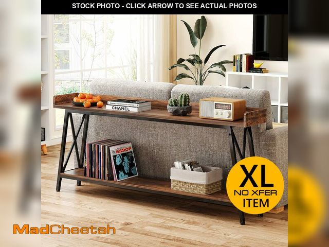 Lot 74-12692764 - Rovibek 70.9 Inches Extra Long Sofa Table Narrow - Extra Long Console Table Behind Couch with X-Shap...